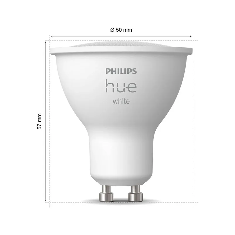 hvid LED-reflektorpære GU10 4,2 W 2.700 K fra Philips Hue – produktbillede