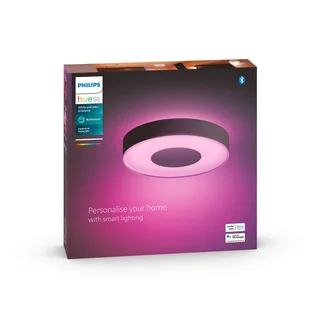 Xamento LED plafondlamp 38cm zwart de Philips Hue en Noir, Blanc – photo du produit 4 sur 5