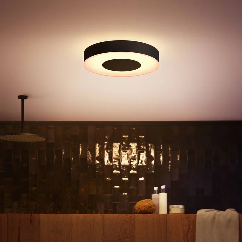 Xamento LED plafondlamp 38cm zwart de Philips Hue en Noir, Blanc – photo du produit 2 sur 5