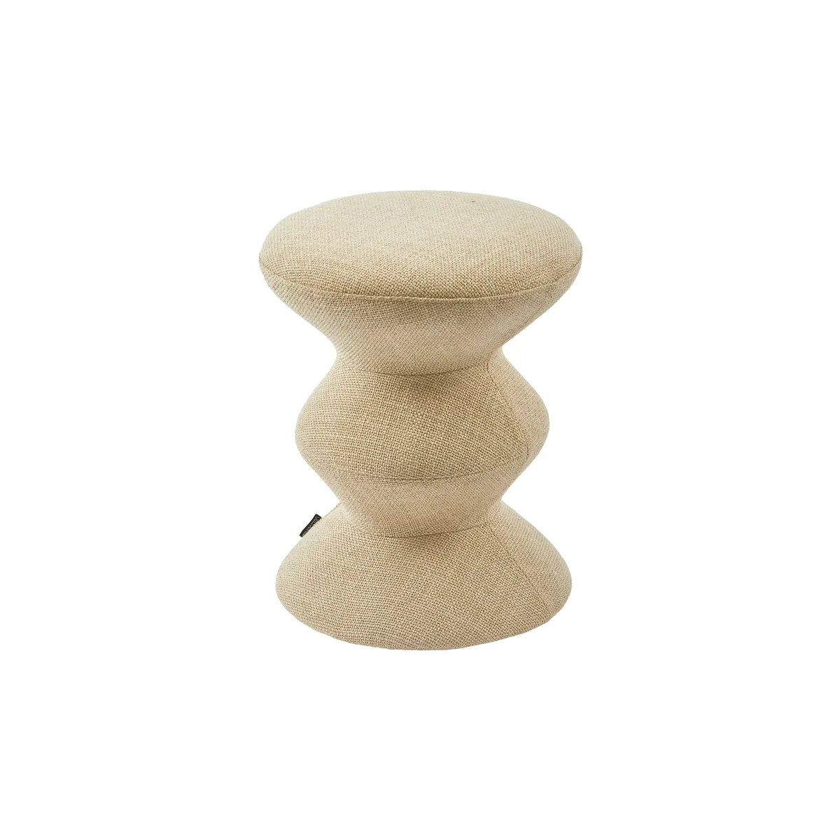 Gepolsterter Hocker Zig Zag - Beige - Schaumstoff von Pols Potten – Produktfoto