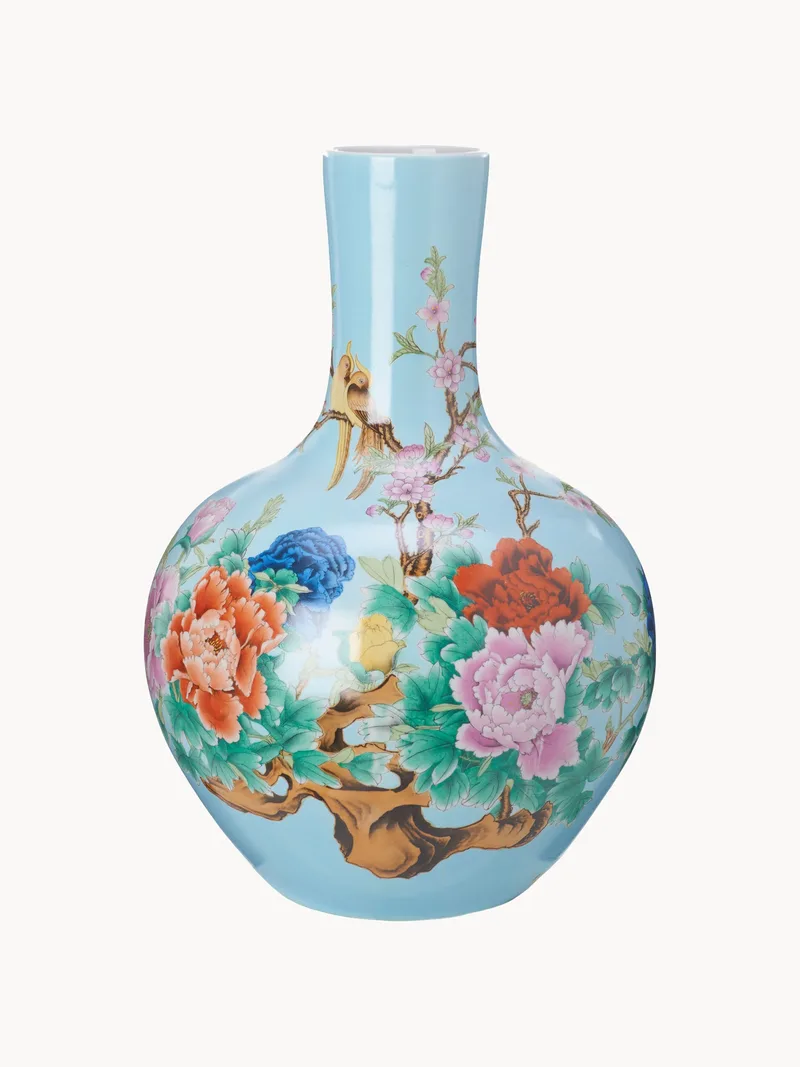 Handbeschilderde porseleinen vaas Ball, H 57 cm de Pols Potten – photo du produit