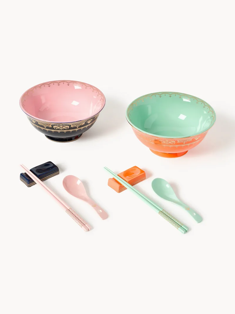 Handgemaakte serviesset Asian, 2 personen, 10-delig by Pols Potten – product photo