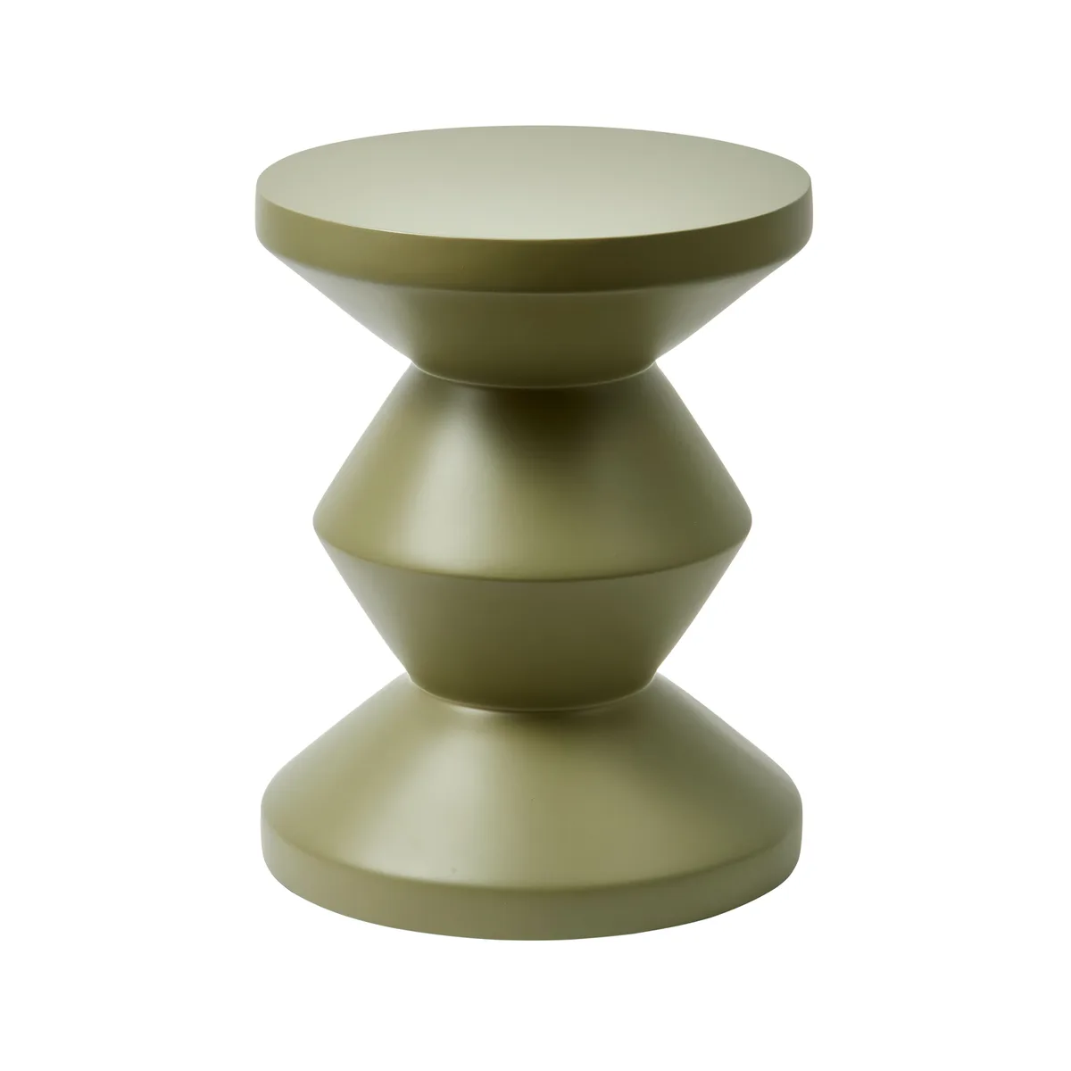 Hocker Zig Zag - Grün - Glasfaser de Pols Potten – photo du produit