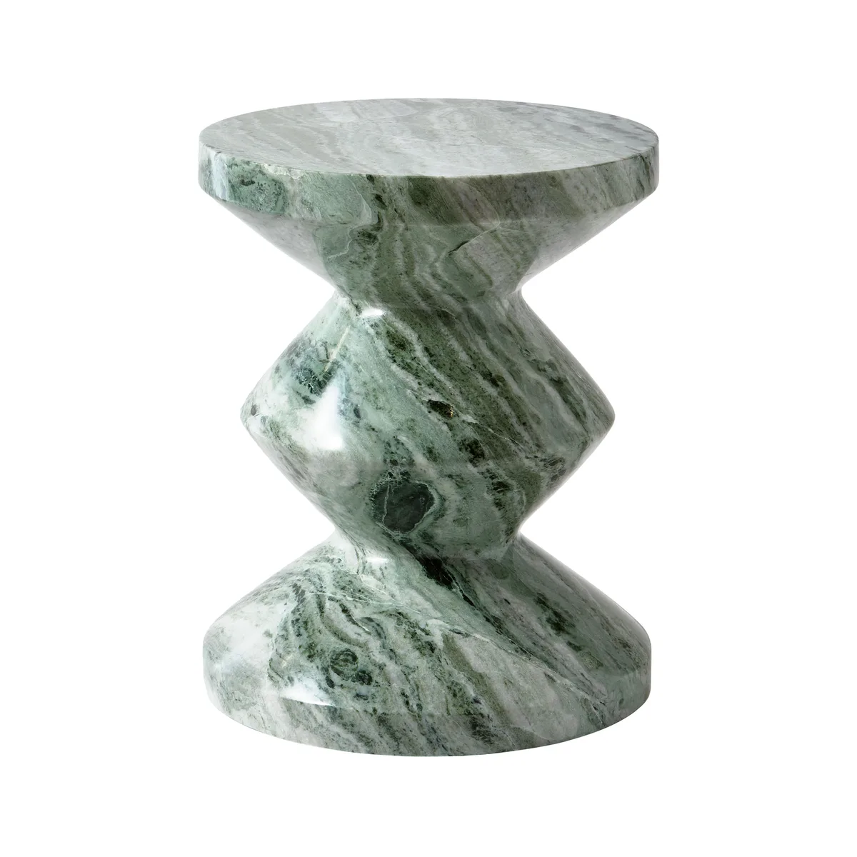 Hocker Zig Zag - Grün - Marmor de Pols Potten – photo du produit