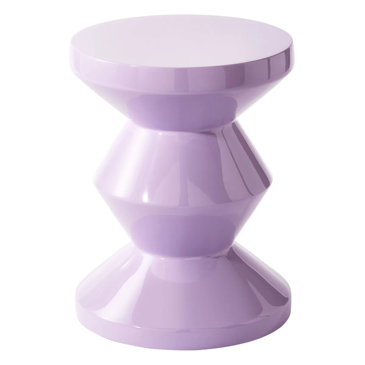Hocker Zig Zag - Violett - lackiertes Polyester de Pols Potten – photo du produit