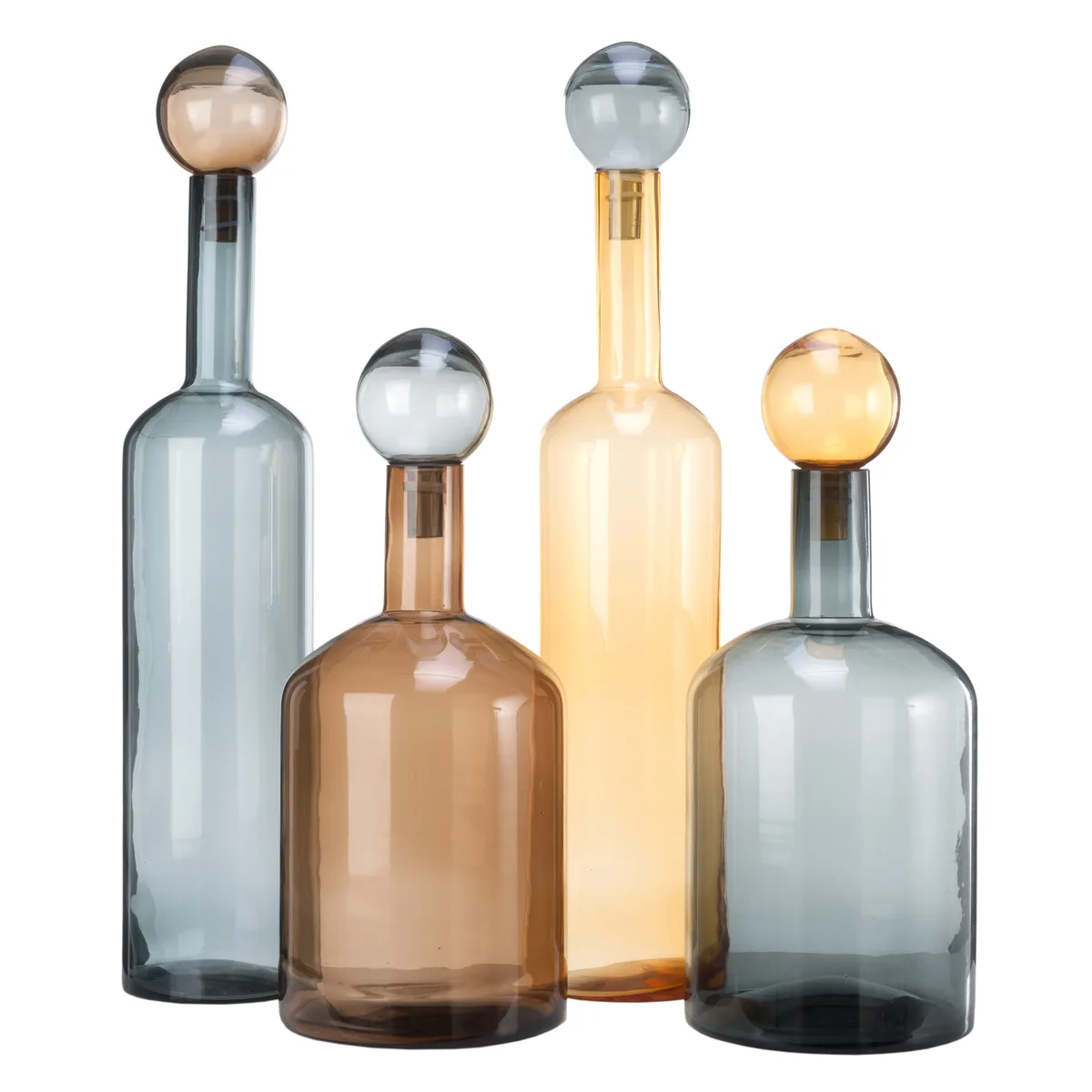 Karaffe Bubbles - Braun - Glas - Designer Pols Potten Studio von Pols Potten – Produktfoto