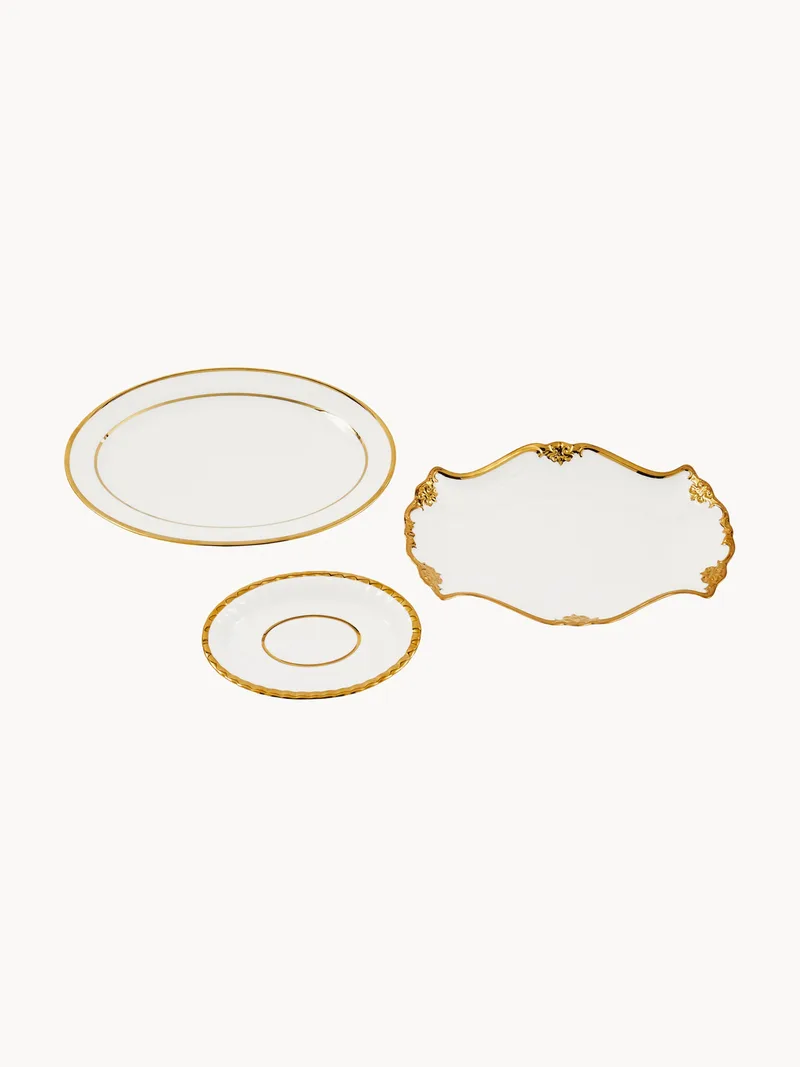 Porseleinen serveerset Golden, 3-delig by Pols Potten – product photo