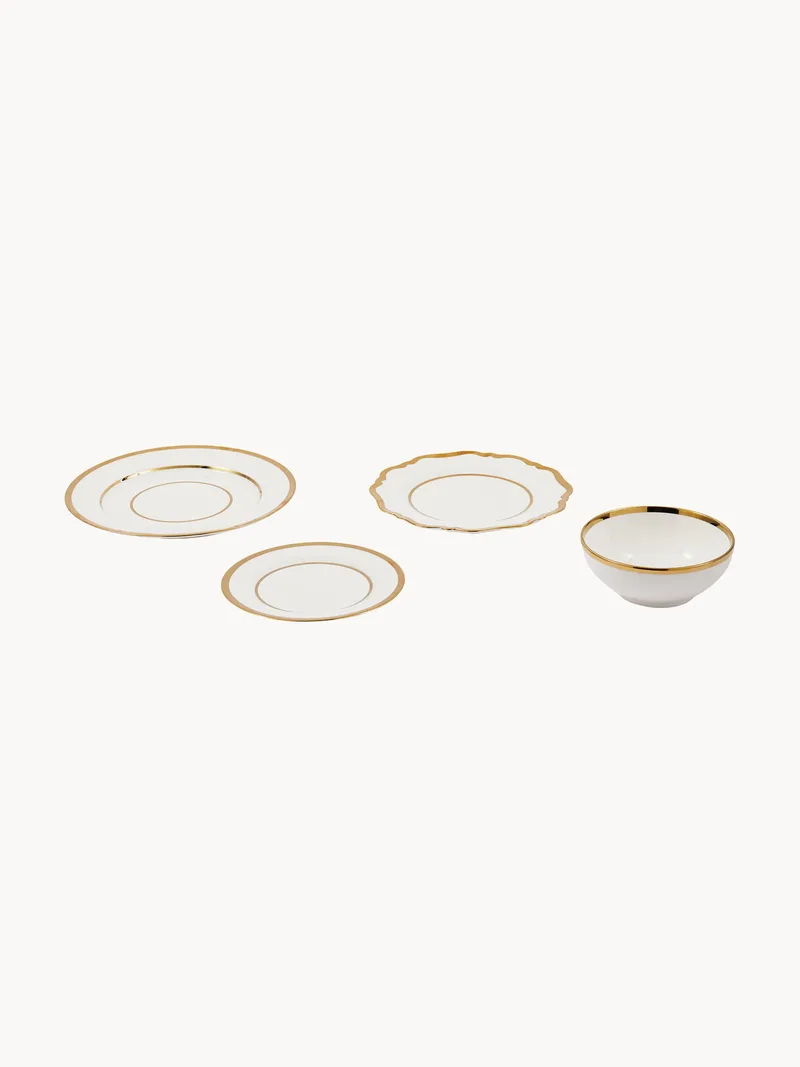 Porseleinen serviesset Golden, 1 persoon, 4-delig by Pols Potten – product photo
