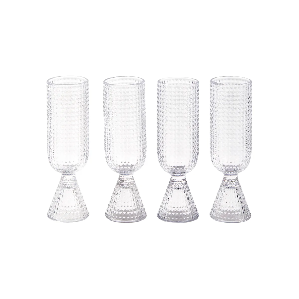 Flûte à champagne Rooftop - Transparent - Verre de Pols Potten – photo du produit