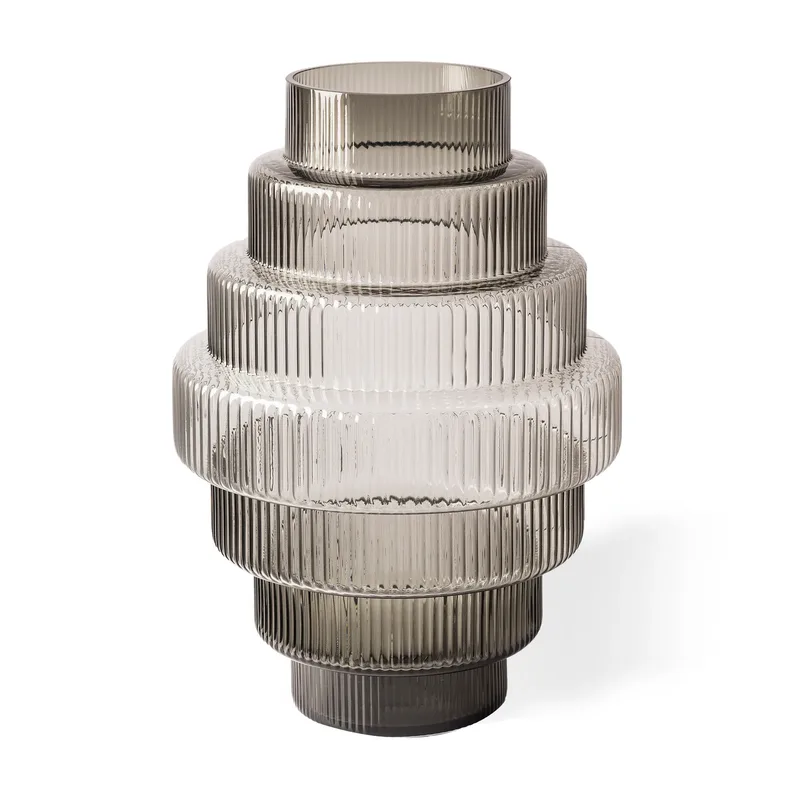 Steps Vase L 50 cm Dark grey by Pols Potten – product photo