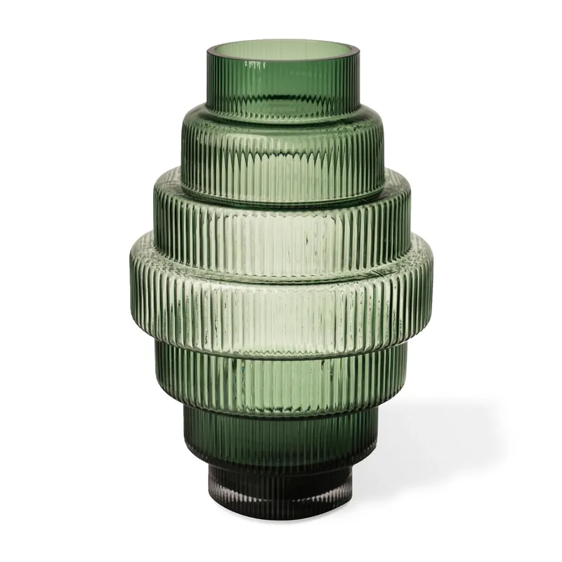 Steps Vase S 30 cm Dark green by Pols Potten – product photo