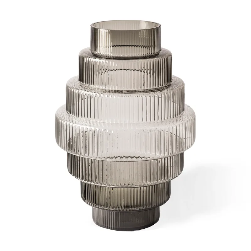 Steps Vase S 30 cm Dark grey by Pols Potten – product photo