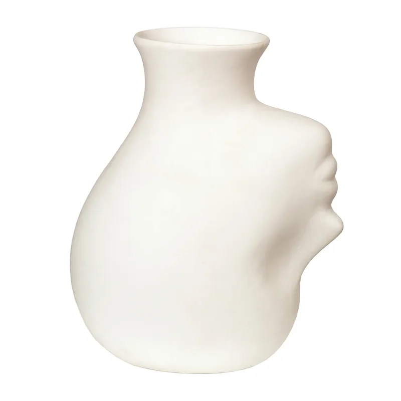 Upside-down head Vase 25 cm Weiß by Pols Potten – product photo