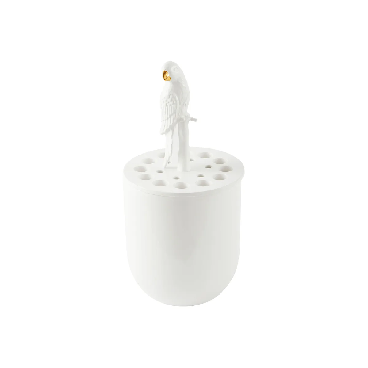 Vase Bird Watching - Weiß - emaillierte Keramik - Designer Design Koens & Middelkoop van Pols Potten – productfoto