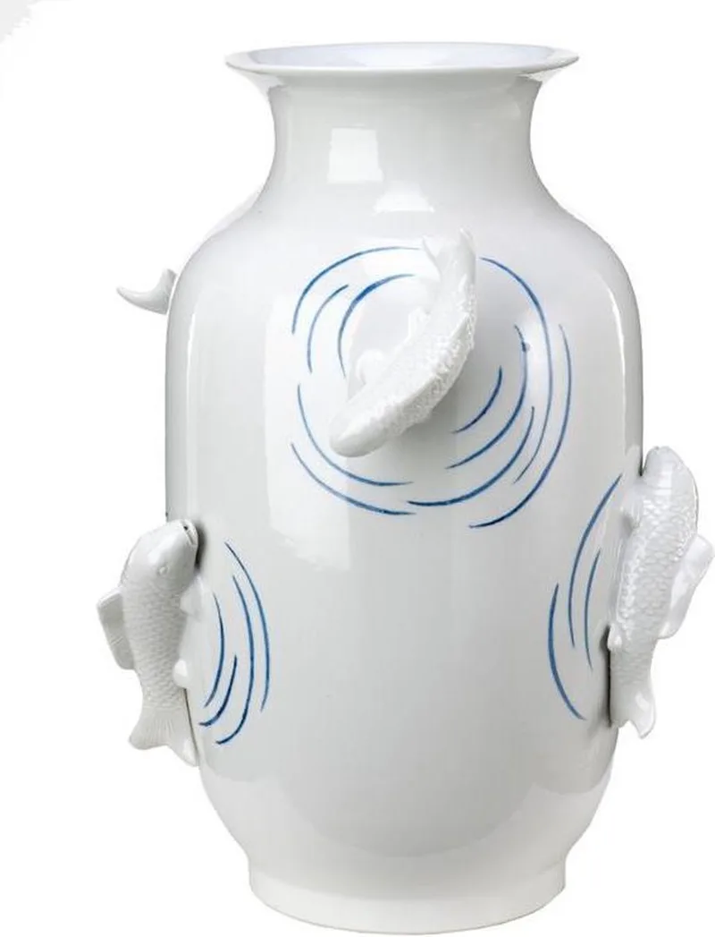 Vase Fish Pond blue de Pols Potten en Bleu, Blanc – photo du produit