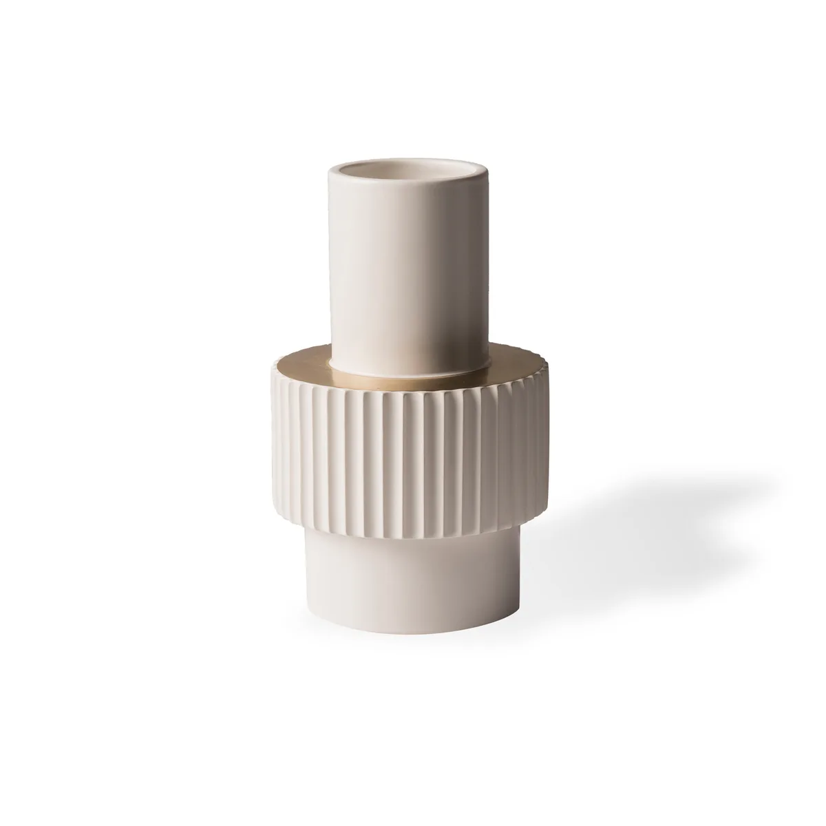 Vase Gear - Weiß - emailliertes Porzellan van Pols Potten – productfoto