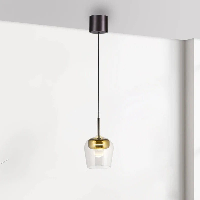 Paul Neuhaus Hanglamp Q-Kon goudkleurig Ø 21 cm van Q-Smart-Home in Goud, Helder – productfoto 3 van 5