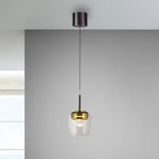 Paul Neuhaus Hanglamp Q-Kon goudkleurig Ø 21 cm van Q-Smart-Home in Goud, Helder – productfoto 1 van 5