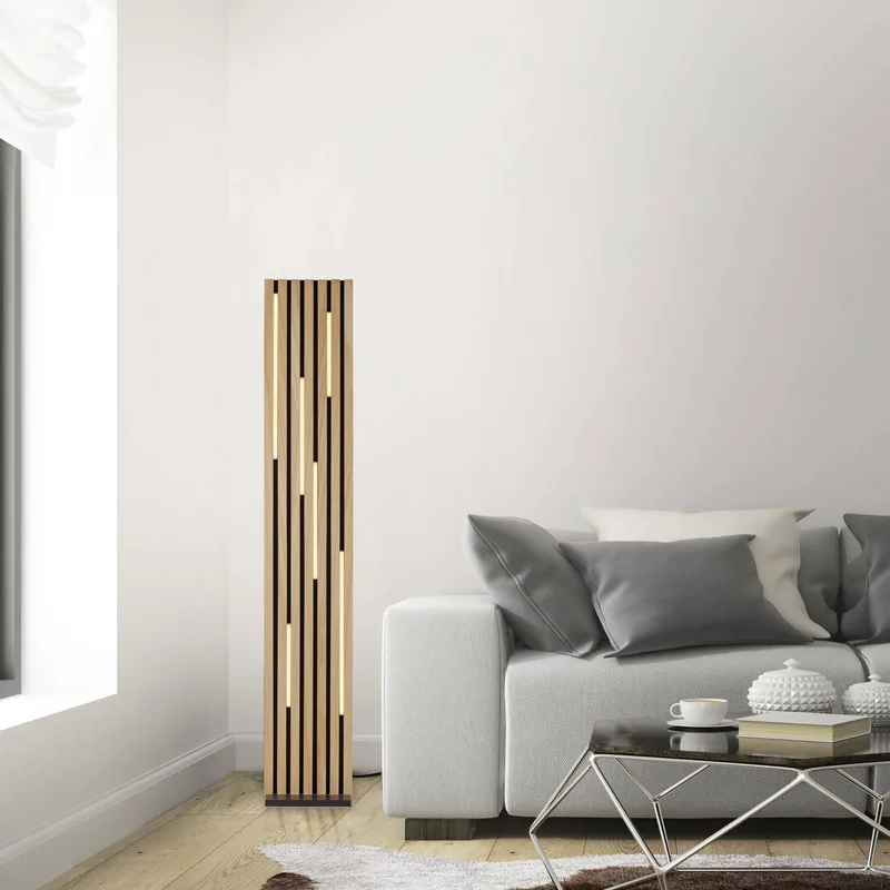 Paul Neuhaus LED vloerlamp Q-Acoustic hout hoogte 162 cm by Q-Smart-Home in Licht hout, Black – product photo 2 of 5