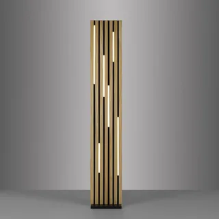 Paul Neuhaus LED vloerlamp Q-Acoustic hout hoogte 162 cm by Q-Smart-Home in Licht hout, Black – product photo 4 of 5
