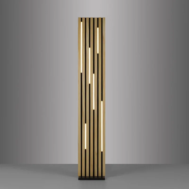 Paul Neuhaus LED vloerlamp Q-Acoustic hout hoogte 162 cm by Q-Smart-Home in Licht hout, Black – product photo 4 of 5