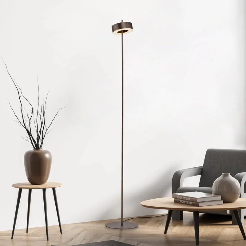 Paul Neuhaus LED vloerlamp Q-Rotate donkerbruin 140 cm by Q-Smart-Home in Donkerbruin metallic – product photo