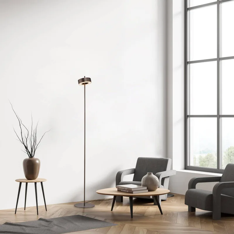 Paul Neuhaus LED vloerlamp Q-Rotate donkerbruin 140 cm van Q-Smart-Home in Donkerbruin metallic – productfoto 2 van 5