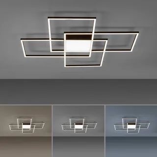 Paul Neuhaus Q-ASMIN LED plafondlamp, 80 x 80 cm van Q-Smart-Home in Zwart, Wit – productfoto 4 van 5