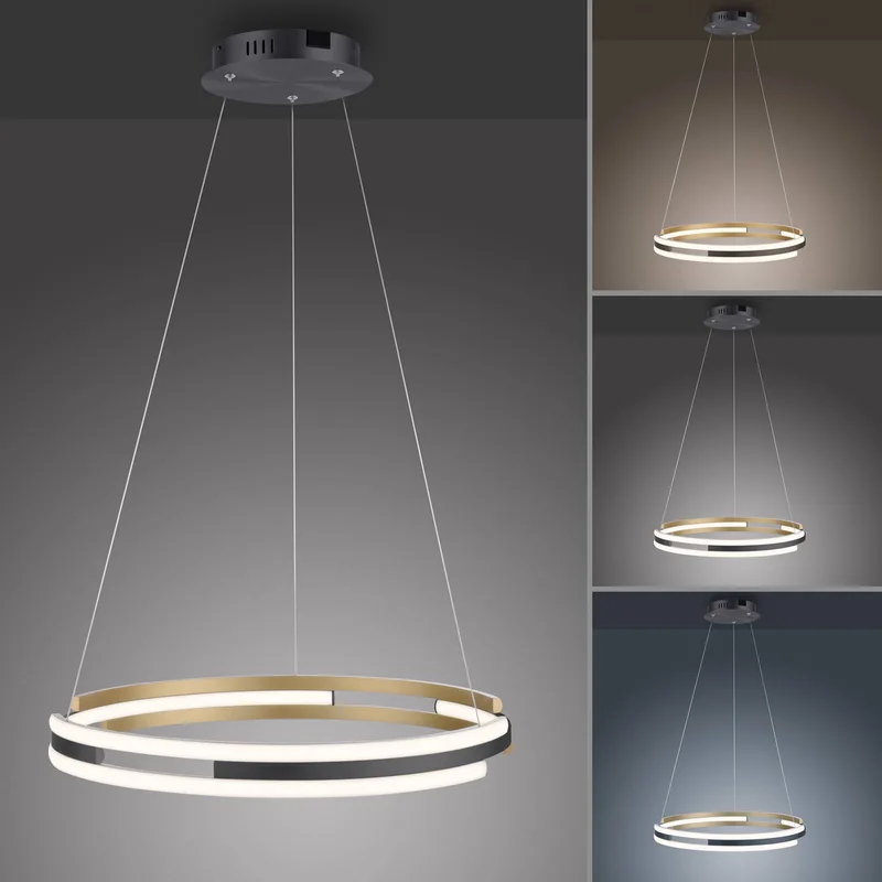Paul Neuhaus Q-Beluga LED hanglamp, messing by Q-Smart-Home in Messing mat, Anthracite – product photo 4 of 4