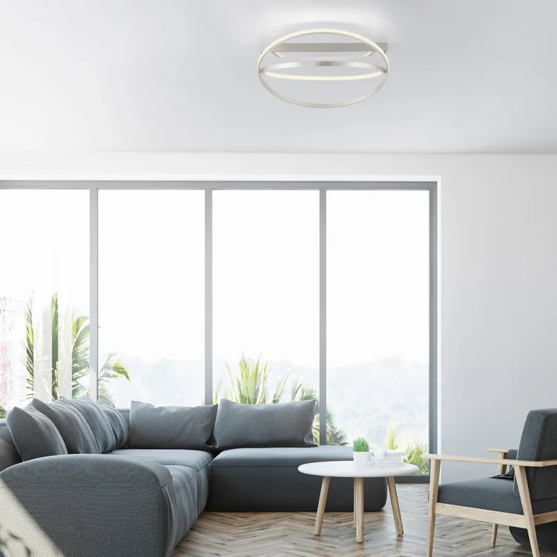 Paul Neuhaus Q-Beluga LED-taklampa stål från Q-Smart-Home i Staal – produktbild 2 av 5
