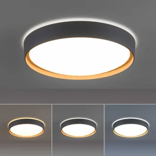 Paul Neuhaus Q-EMILIA LED plafondlamp, grijs/hout by Q-Smart-Home in Grey, Licht hout, White – product photo 5 of 5