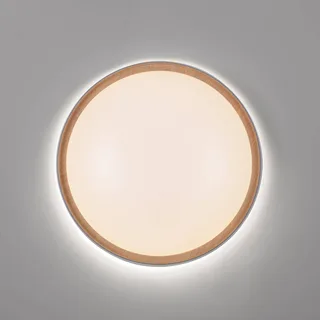 Paul Neuhaus Q-EMILIA LED plafondlamp, grijs/hout by Q-Smart-Home in Grey, Licht hout, White – product photo 3 of 5