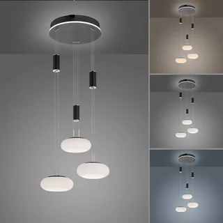 Paul Neuhaus Q-ETIENNE hanglamp rondel, zwart by Q-Smart-Home in Black, White – product photo 4 of 5