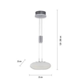 Paul Neuhaus Q-ETIENNE LED hanglamp, 1-lamp by Q-Smart-Home in Silver, White – product photo 3 of 5