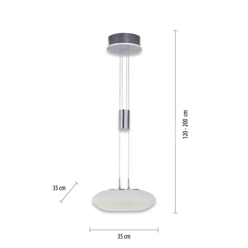 Paul Neuhaus Q-ETIENNE LED hanglamp, 1-lamp by Q-Smart-Home in Silver, White – product photo 3 of 5