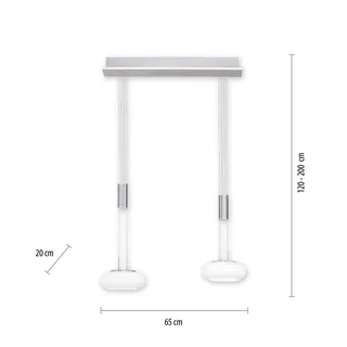 Paul Neuhaus Q-ETIENNE LED hanglamp, 2-lamps by Q-Smart-Home in Silver, White – product photo 2 of 5