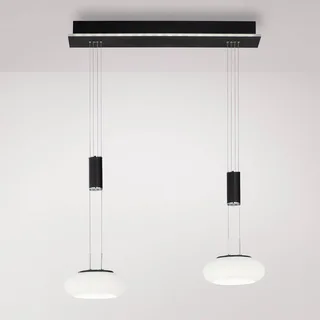 Paul Neuhaus Q-ETIENNE LED hanglamp 2-lamps, zwart by Q-Smart-Home in Black, White – product photo 1 of 5