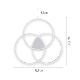 Paul Neuhaus Q-KATE LED plafondlamp by Q-Smart-Home in Silver, White – product photo 4 of 5