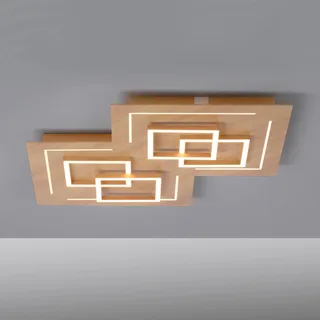 Paul Neuhaus Q-LINEA LED plafond houtdecor 60cm by Q-Smart-Home in Brown, White – product photo 2 of 5