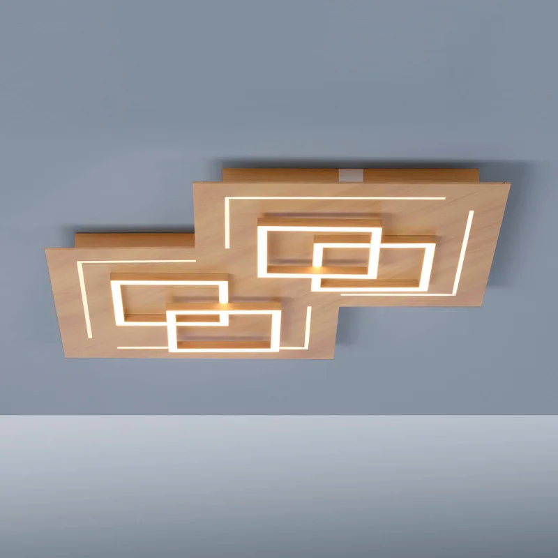 Paul Neuhaus Q-LINEA LED plafond houtdecor 60cm by Q-Smart-Home in Brown, White – product photo 4 of 5