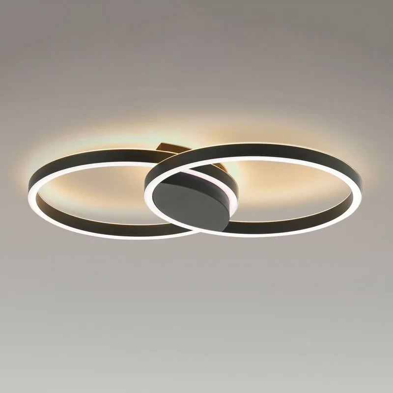 Paul Neuhaus Q-MARKO LED plafondlamp, 2-lamps rond von Q-Smart-Home in Schwarz, Weiß – Produktfoto