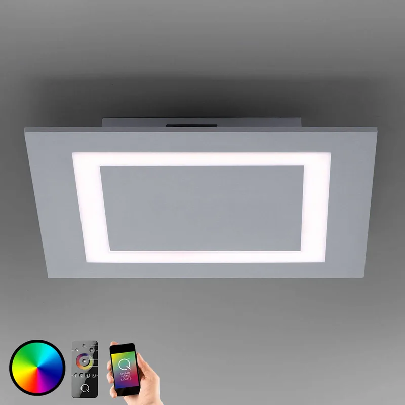 Paul Neuhaus Q-MIRAN LED plafondlamp, 30x30 cm de Q-Smart-Home en Aluminium – photo du produit