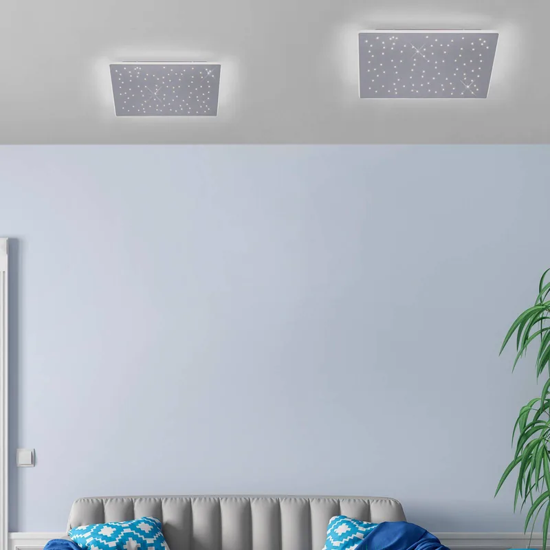 Paul Neuhaus Q-NIGHTSKY, LED plafondlamp, 60x60cm by Q-Smart-Home in Aluminium – product photo 2 of 4