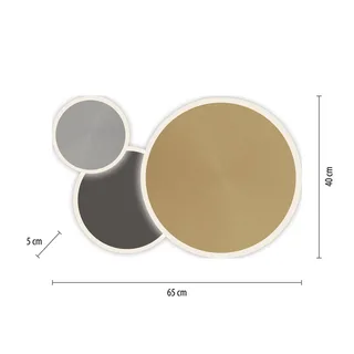 Paul Neuhaus Q-Piato LED plafondlamp 3-lamps by Q-Smart-Home in Brass, Anthracite, Grey – product photo 4 of 5
