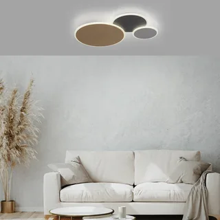 Paul Neuhaus Q-Piato LED plafondlamp 3-lamps by Q-Smart-Home in Brass, Anthracite, Grey – product photo 3 of 5