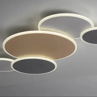 Paul Neuhaus Q-Piato LED plafondlamp 5-lamps by Q-Smart-Home in Brass, Anthracite, Grey – product photo 4 of 5