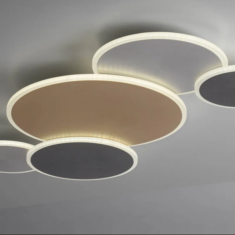 Paul Neuhaus Q-Piato LED plafondlamp 5-lamps by Q-Smart-Home in Brass, Anthracite, Grey – product photo 4 of 5
