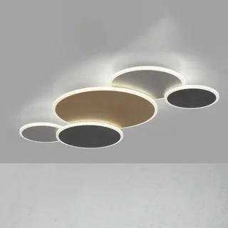 Paul Neuhaus Q-Piato LED plafondlamp 5-lamps by Q-Smart-Home in Brass, Anthracite, Grey – product photo 1 of 5