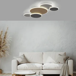 Paul Neuhaus Q-Piato LED plafondlamp 5-lamps by Q-Smart-Home in Brass, Anthracite, Grey – product photo 2 of 5