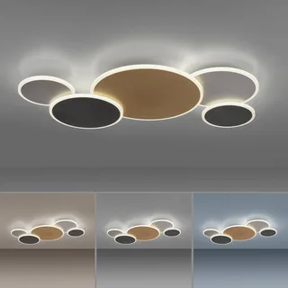 Paul Neuhaus Q-Piato LED plafondlamp 5-lamps by Q-Smart-Home in Brass, Anthracite, Grey – product photo 5 of 5